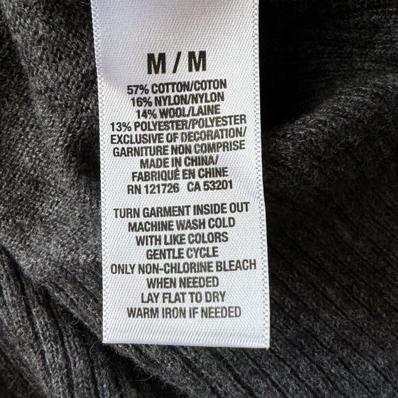 Aeropostale Men's V-Neck Sweater Long Sleeve Logo Gray Heather Size Medium - Picture 8 of 12